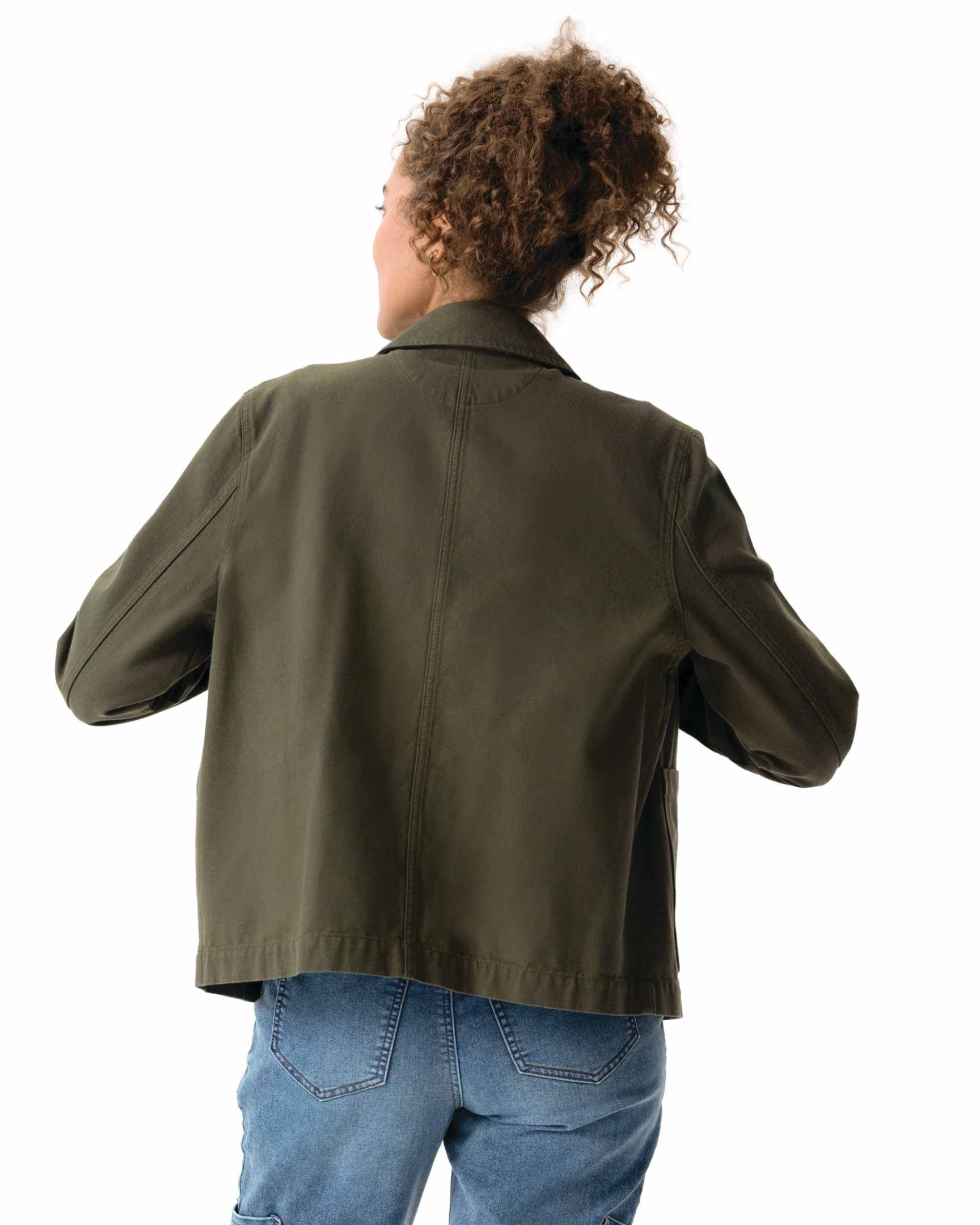 レディース チョアコート オリーブグリーン 綿100％ キャンバス モールスキン調｜Chef Works Japan