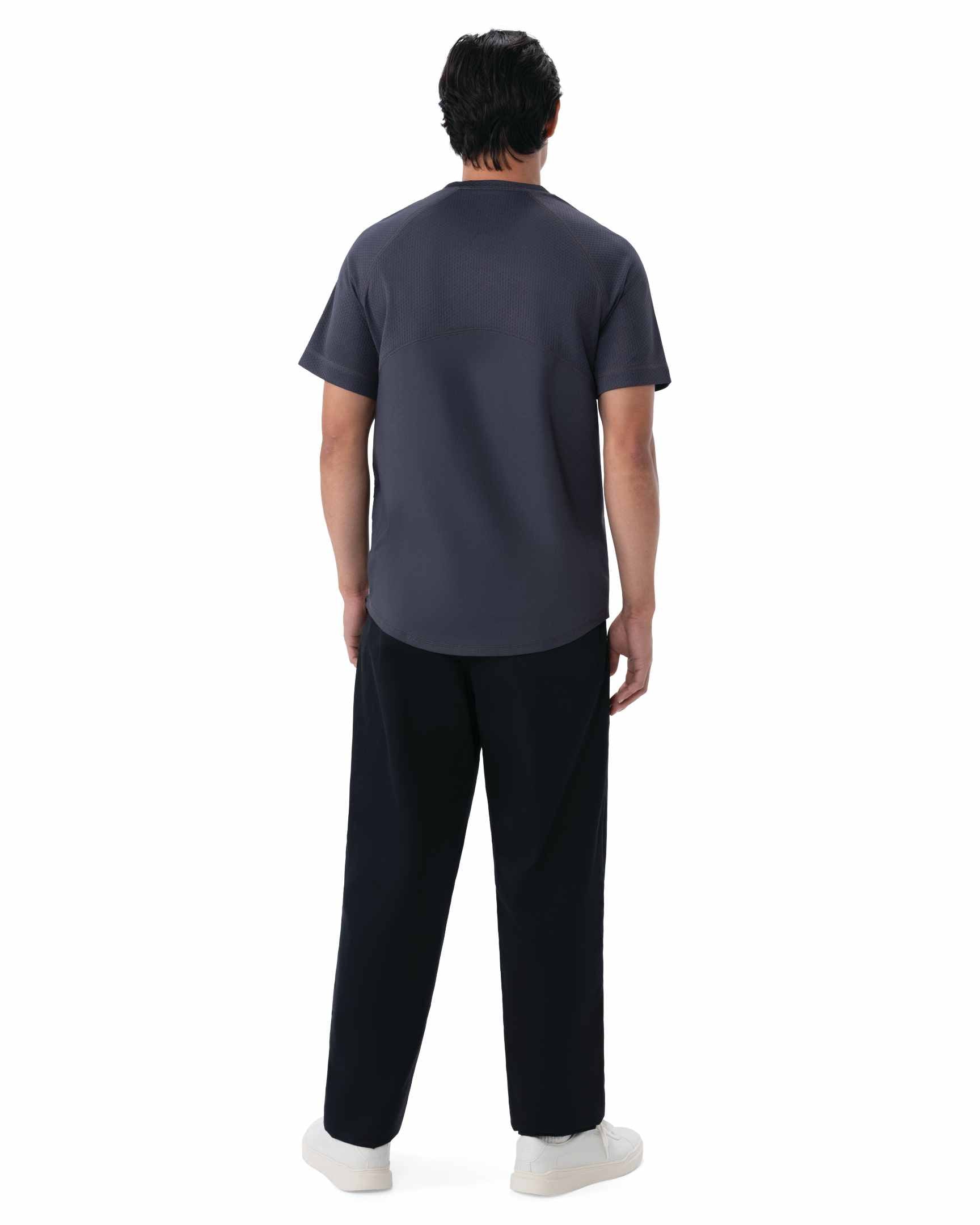 ユニセックス エリーズ チャコール クルーネック Tシャツ（半袖・メッシュ）