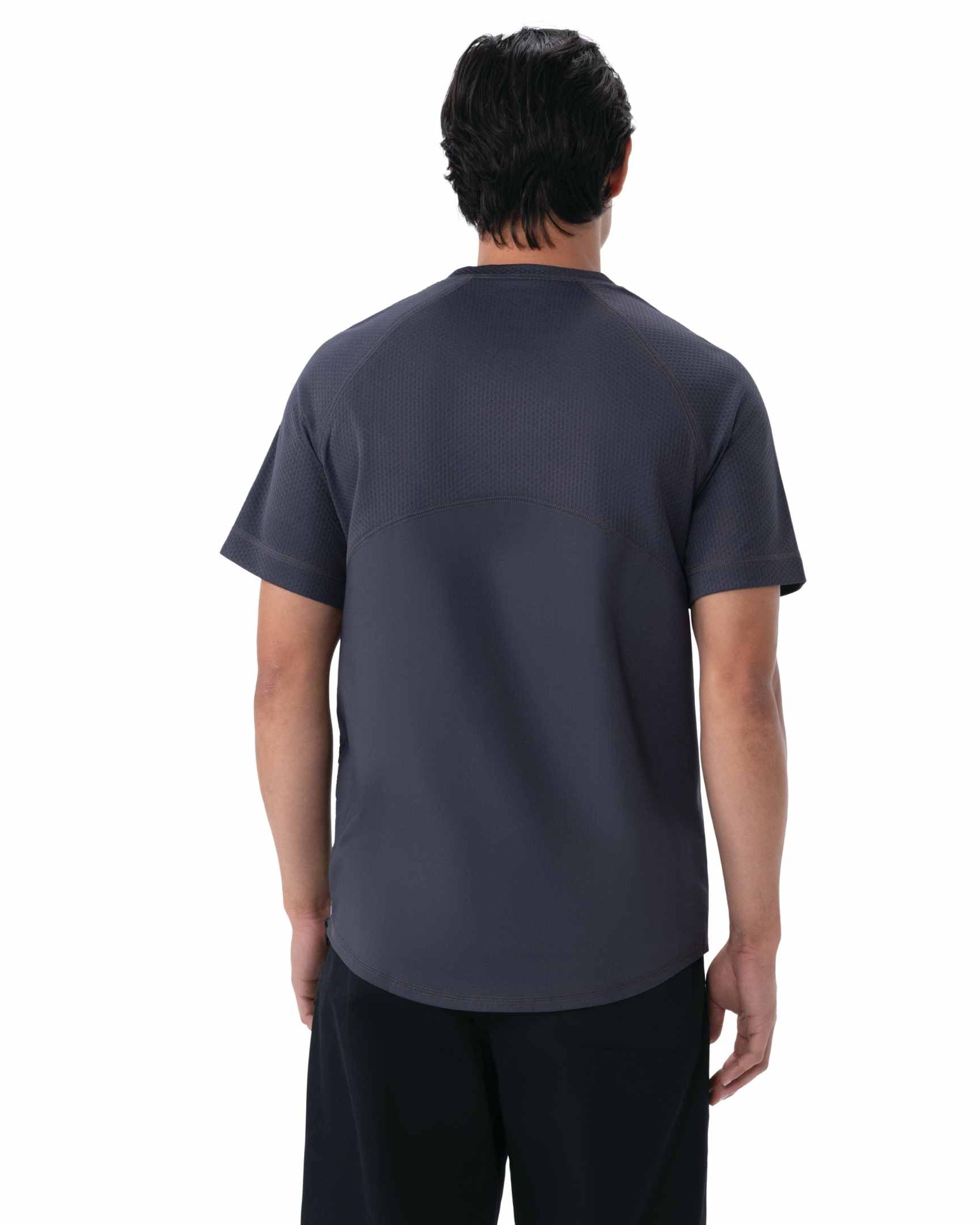 ユニセックス エリーズ チャコール クルーネック Tシャツ（半袖・メッシュ）