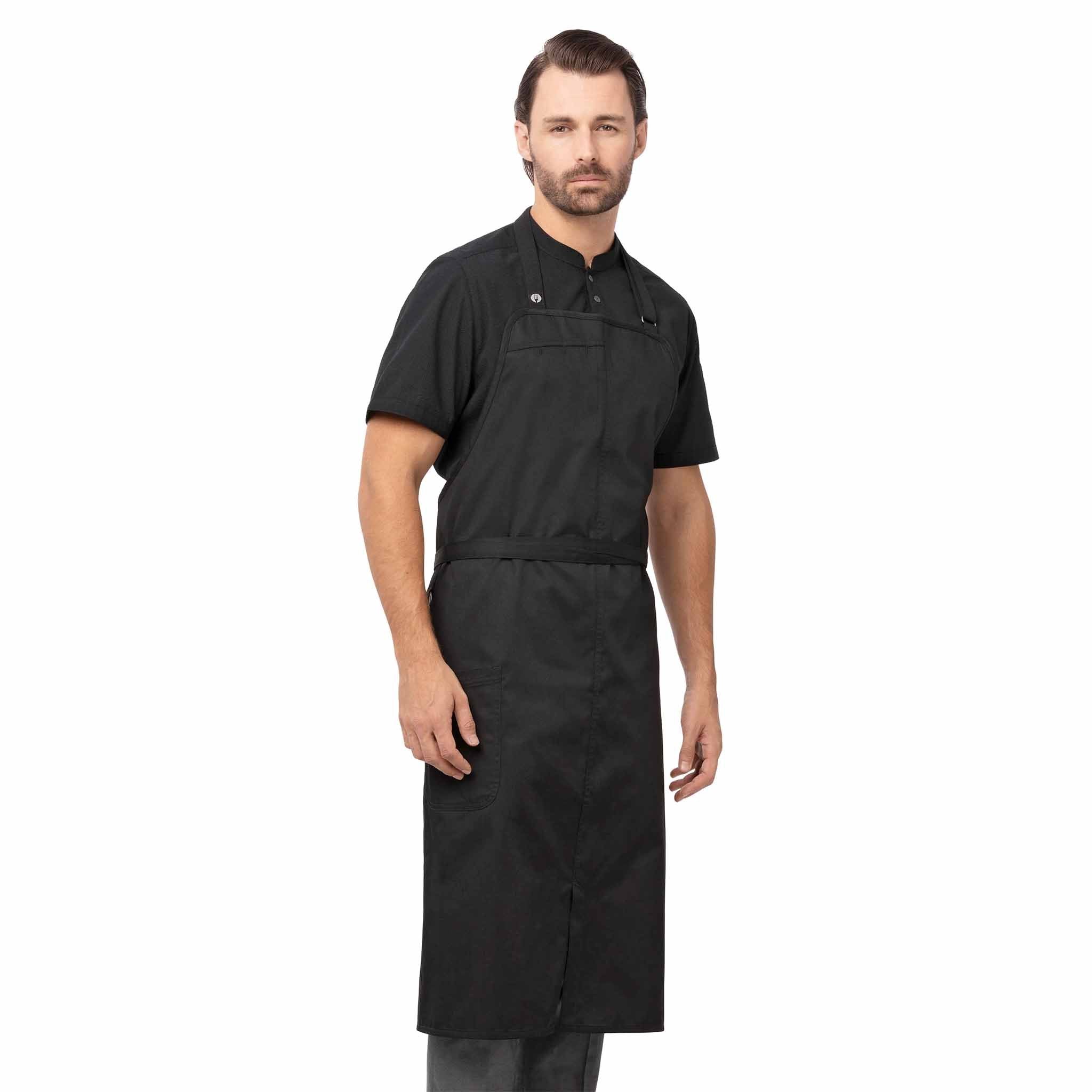 大判・ブラックカラー・胸当てエプロン「ブリオ」Chef Works® — Chef 