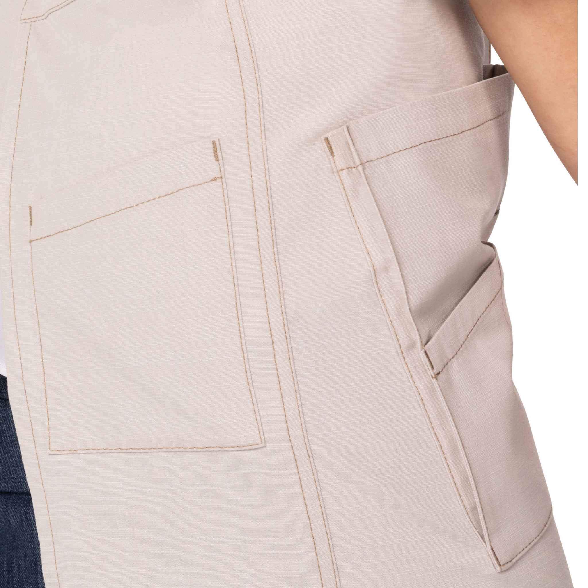 メッドフォード ナチュラル クロスハッチ 《ミドル》 サロン エプロン