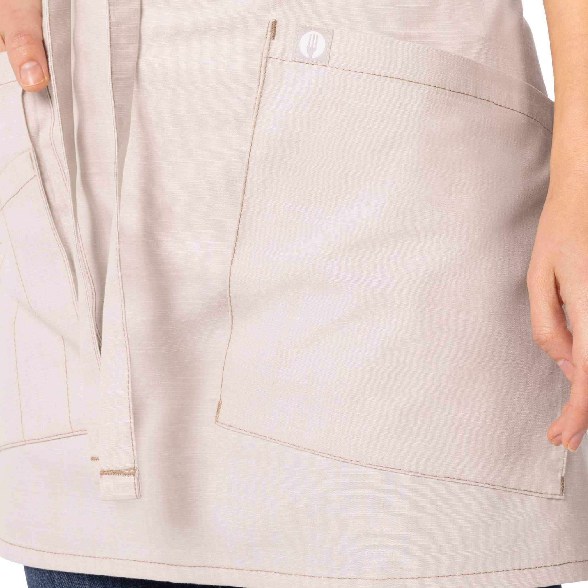 メッドフォード ナチュラル クロスハッチ 《ミドル》 サロン エプロン