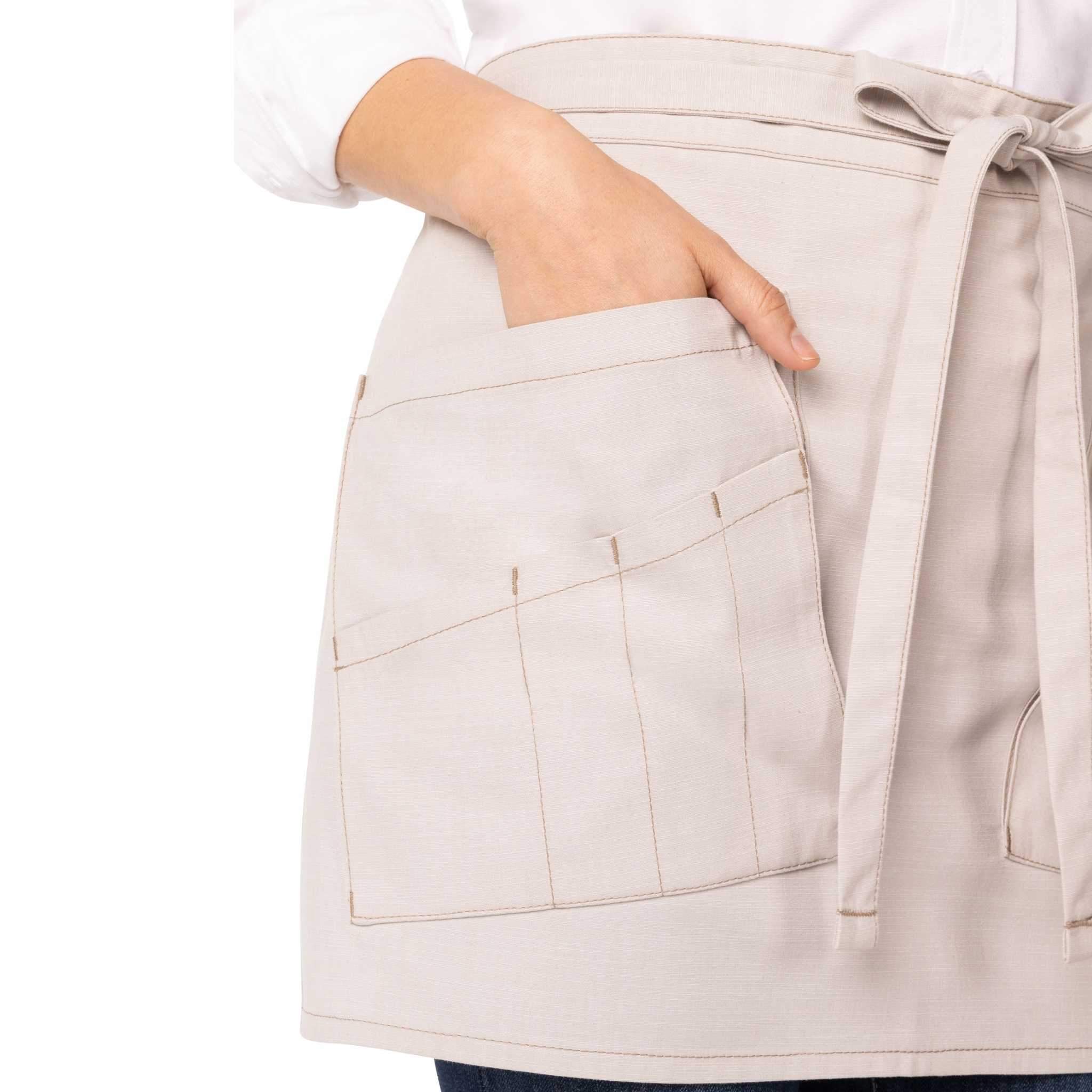 メッドフォード ナチュラル クロスハッチ 《ミドル》 サロン エプロン