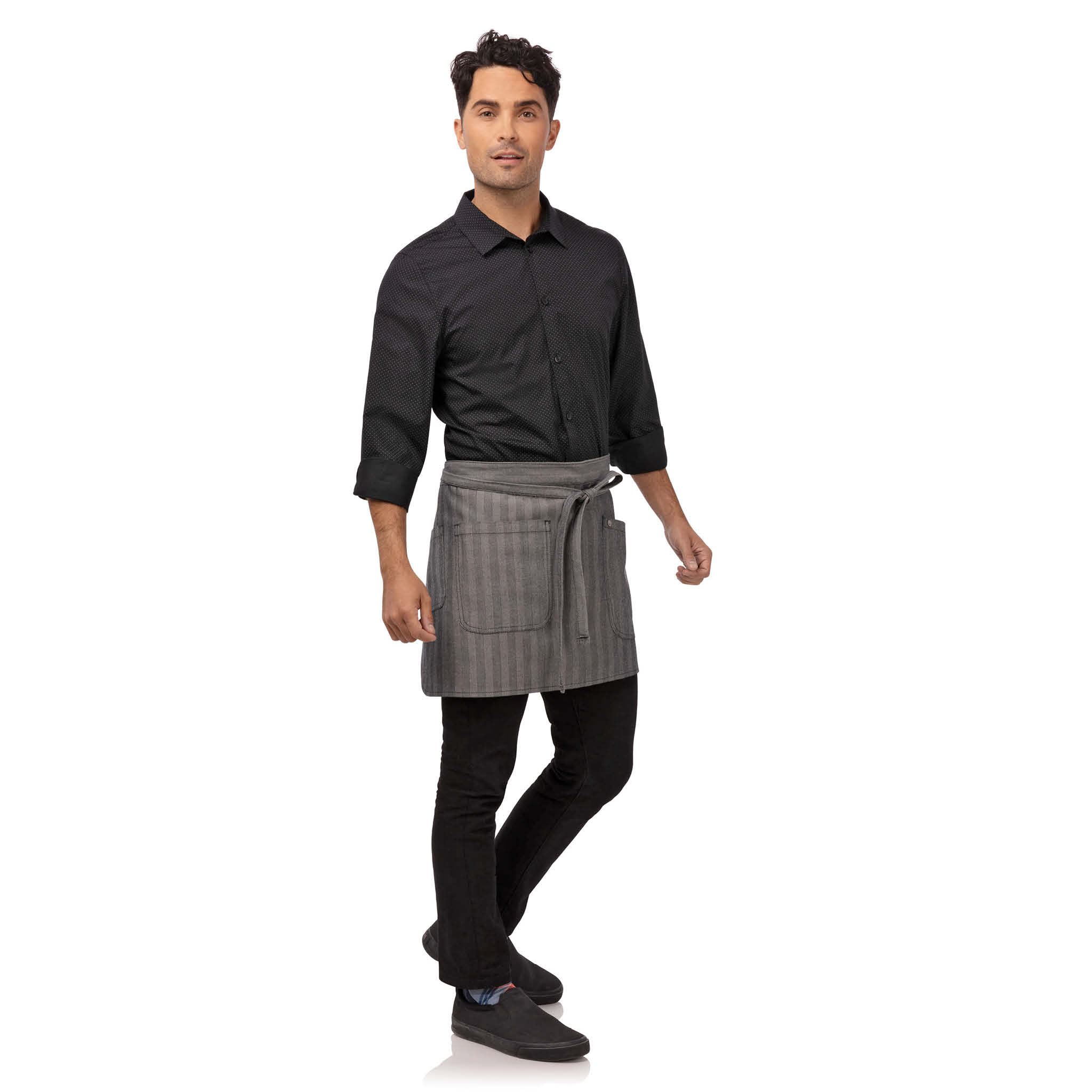 シアトル ブラック ミドル サロン エプロン