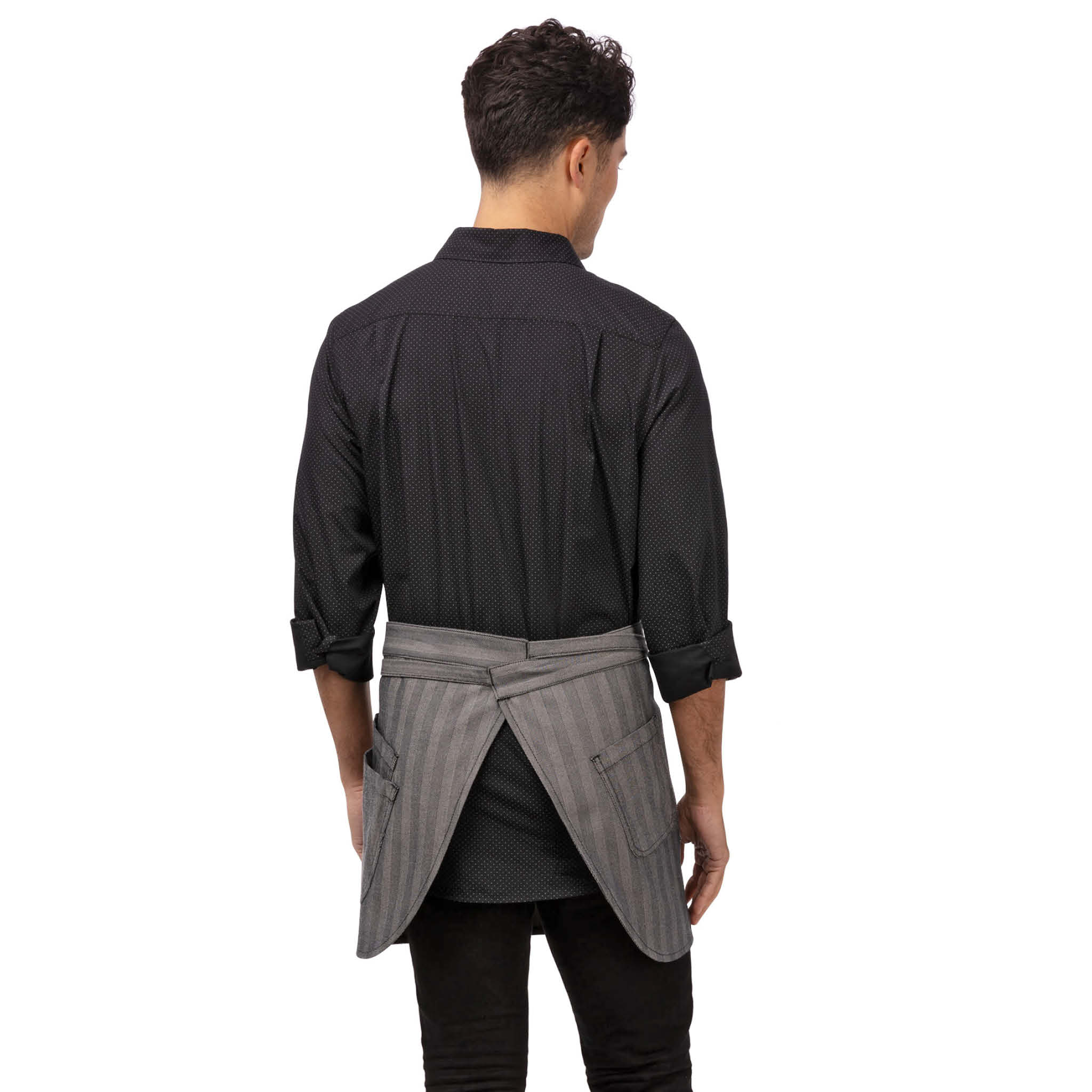 シアトル ブラック ミドル サロン エプロン