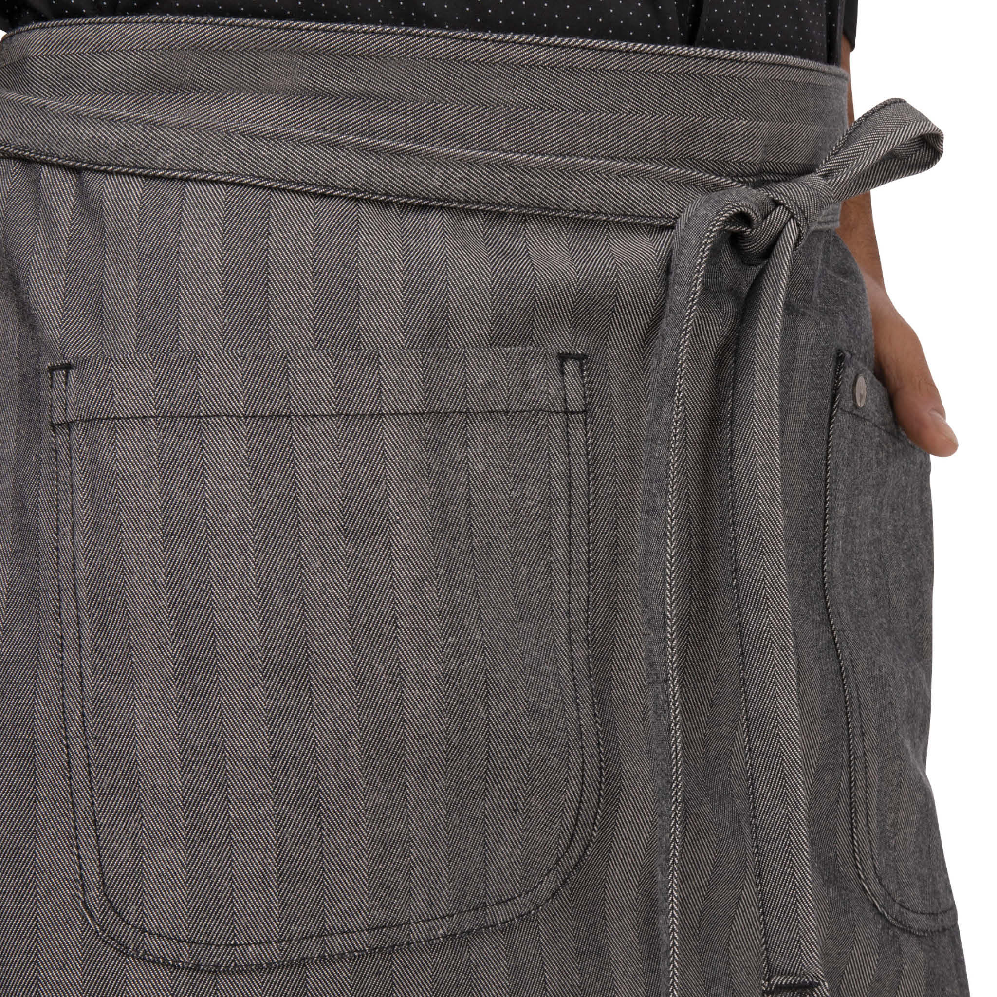 シアトル ブラック ミドル サロン エプロン