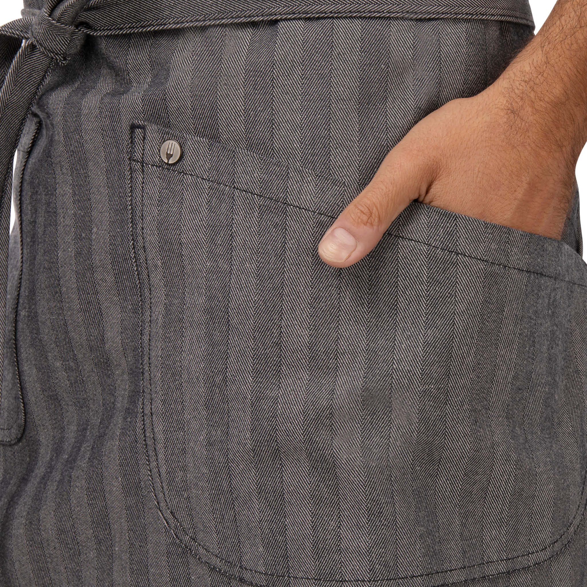 シアトル ブラック ミドル サロン エプロン