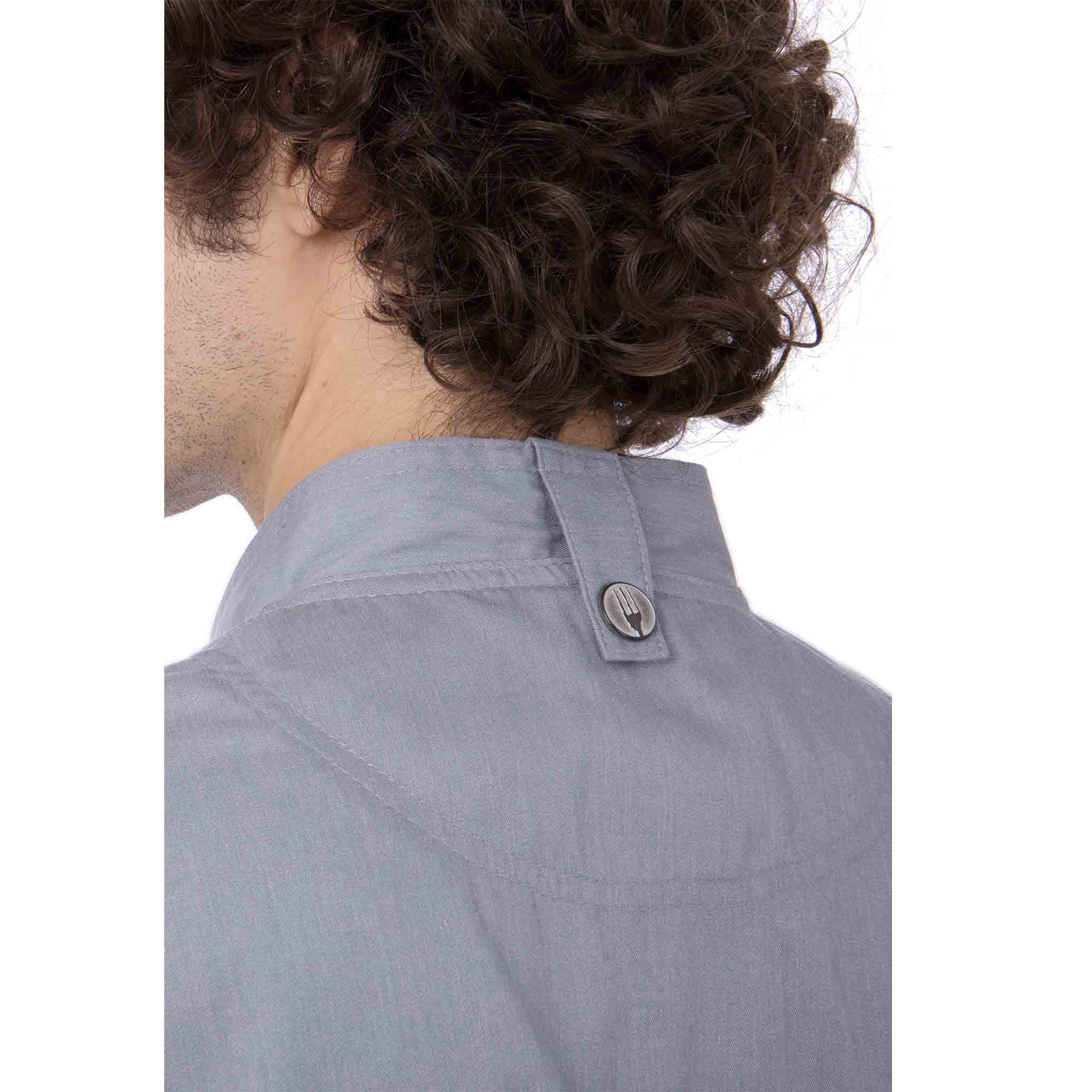 ハートフォード」グレー・ジッパーコックコート｜Chef Works