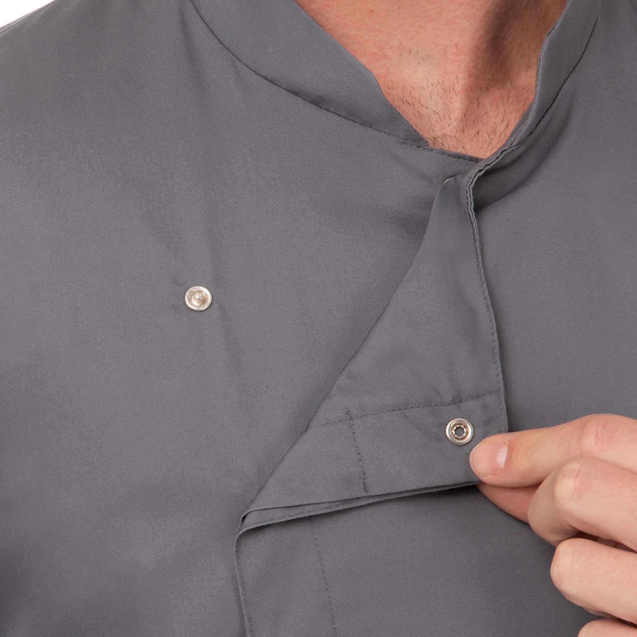 メンズ ランシング グレー 軽量 長袖 スナップボタン コックコート