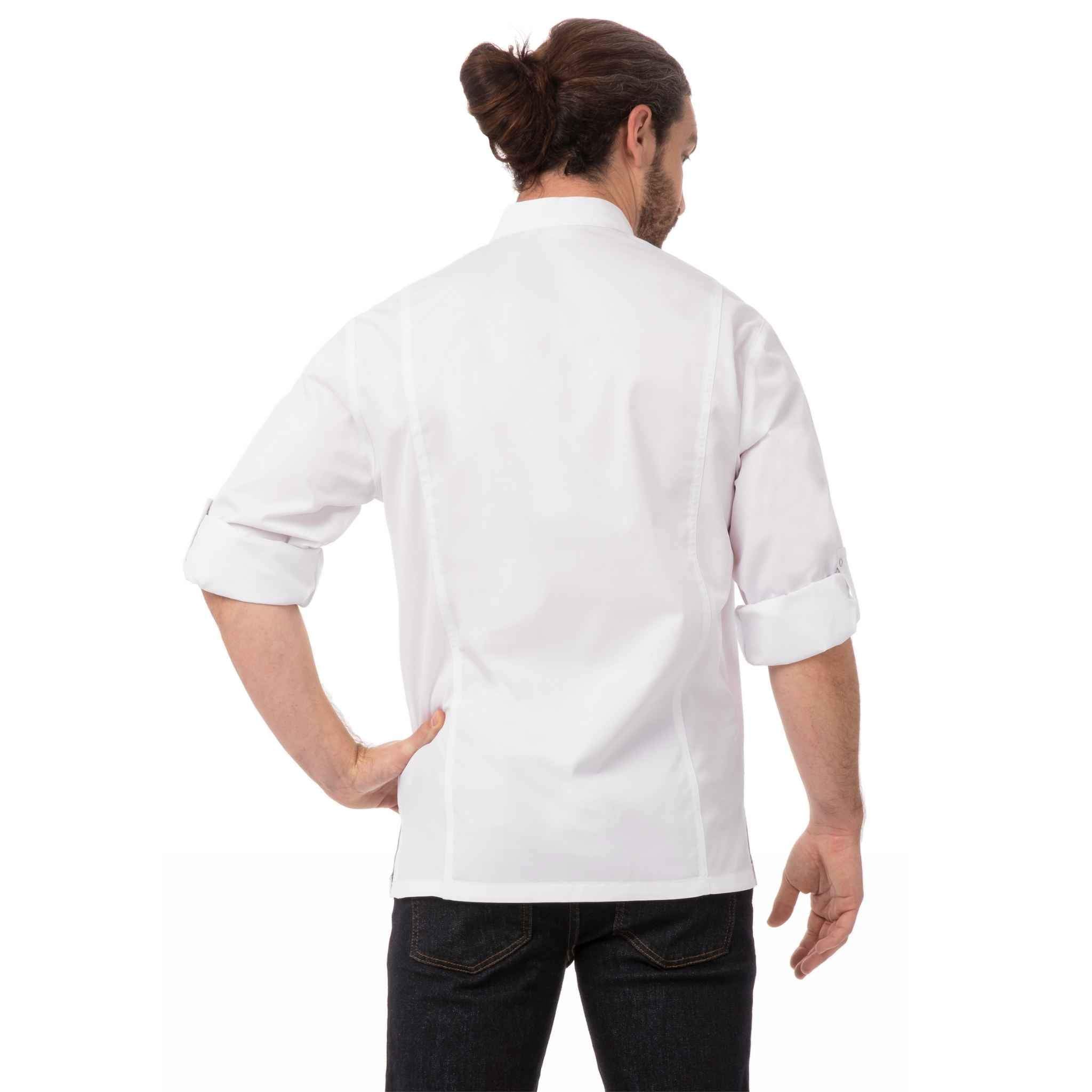 ランシング」ホワイト・スナップボタンコックコート｜Chef Works