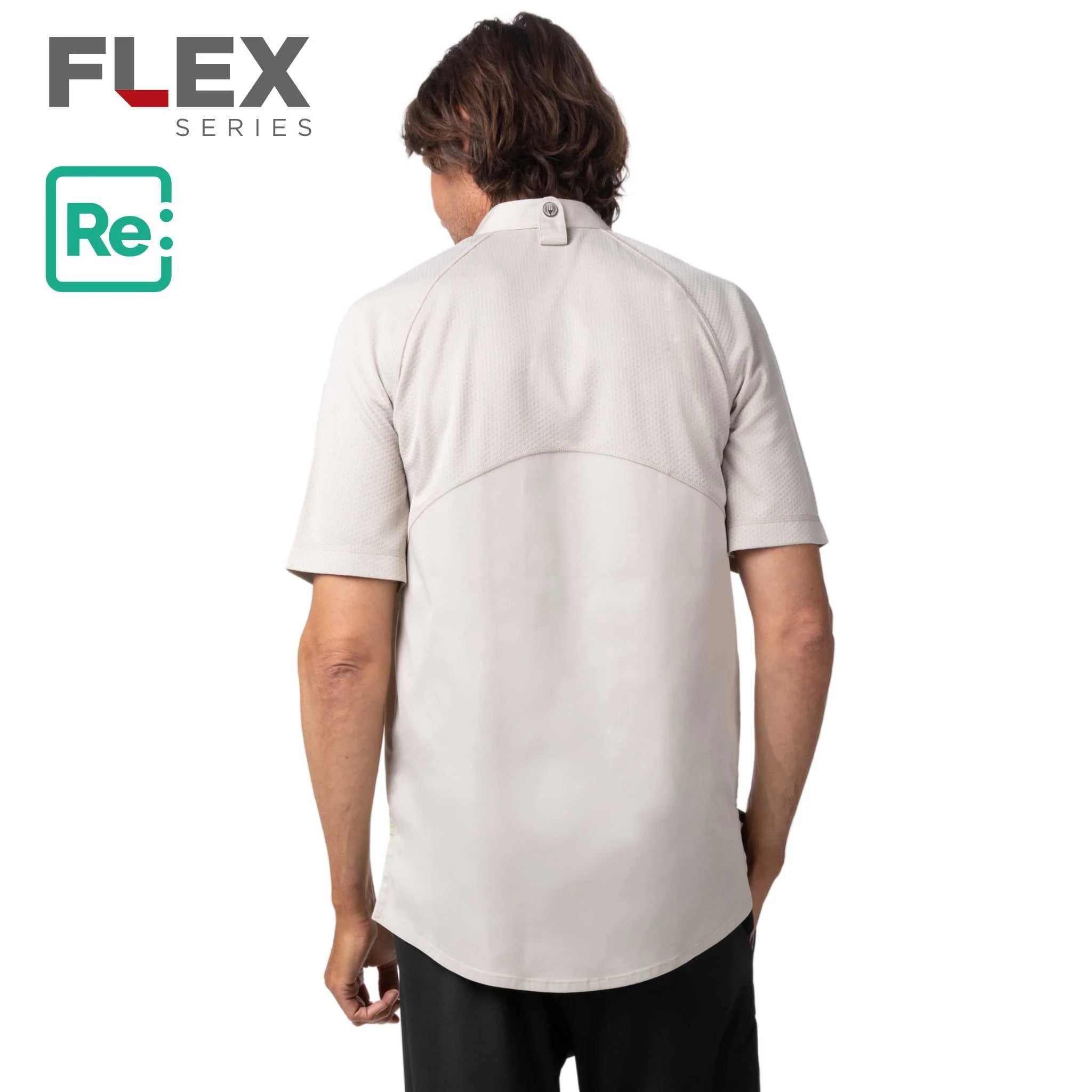 バルカラ」ナチュラル 半袖 ジッパーコックコート｜Chef Works® — Chef