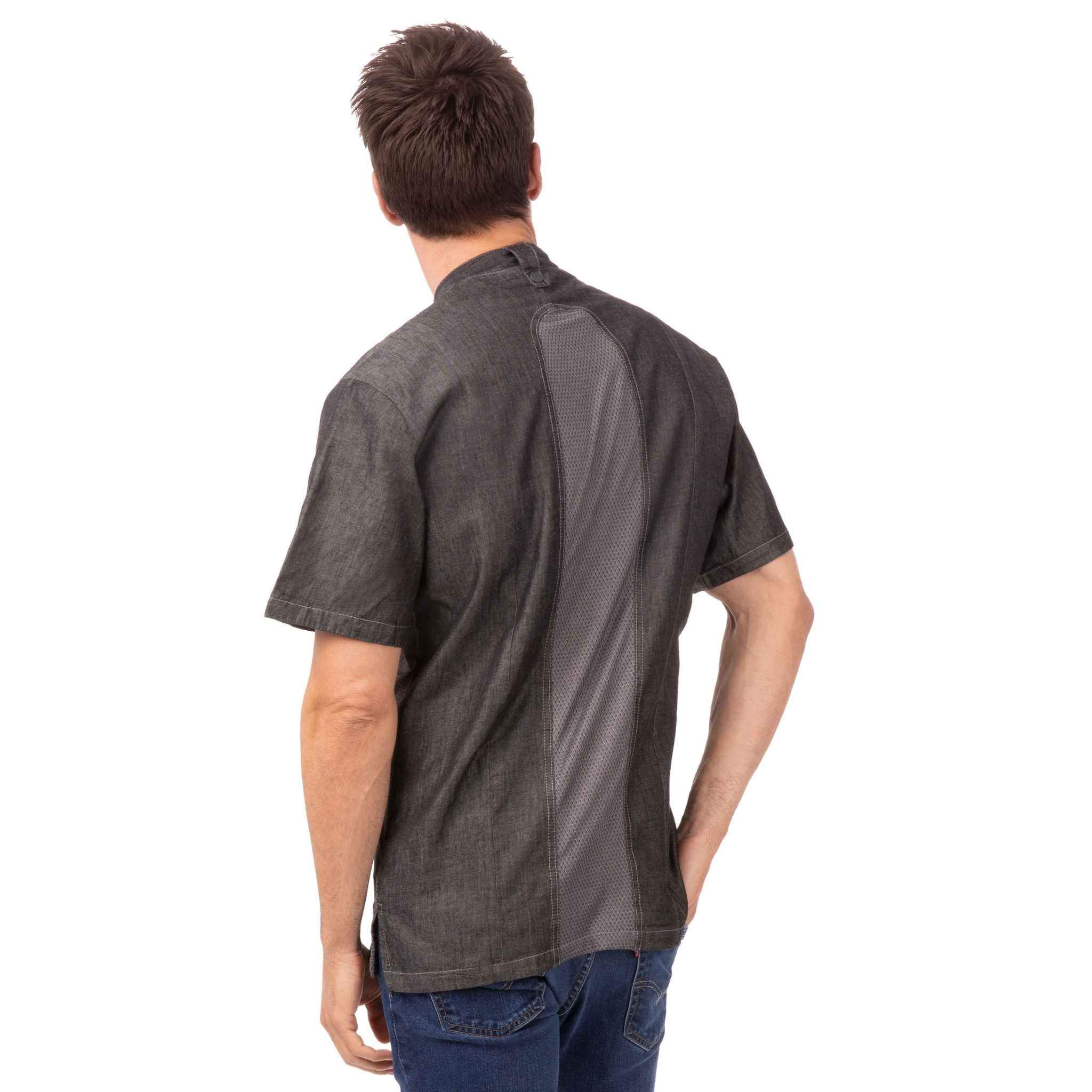 Chef Works (シェフワークス) トライベッカ ブラック 軽量デニム 半袖 コックコート