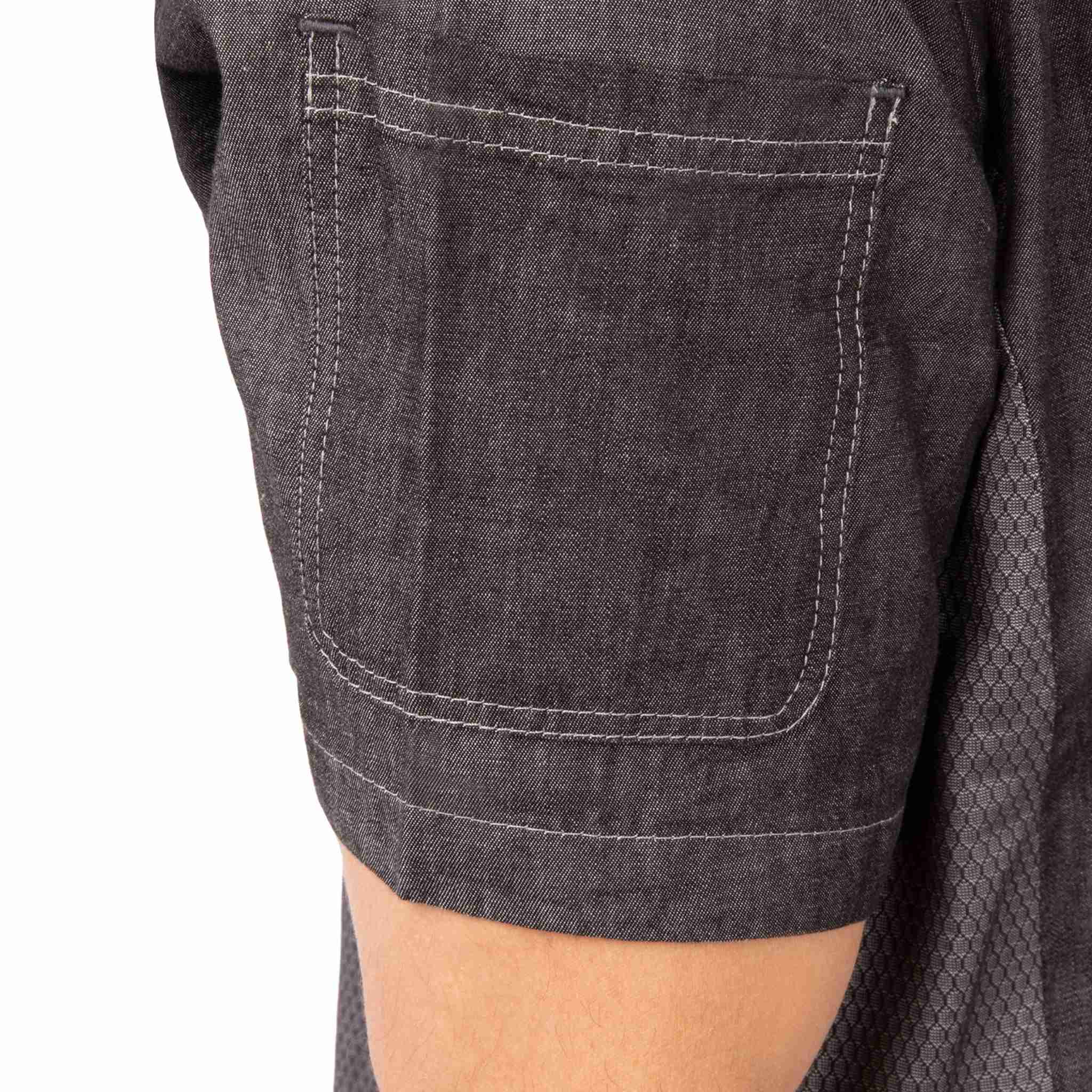 Chef Works (シェフワークス) トライベッカ ブラック 軽量デニム 半袖 コックコート