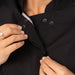 Chef Works (シェフワークス) レディース ロキシビィー ブラック 軽量半袖 スナップボタン コックコート