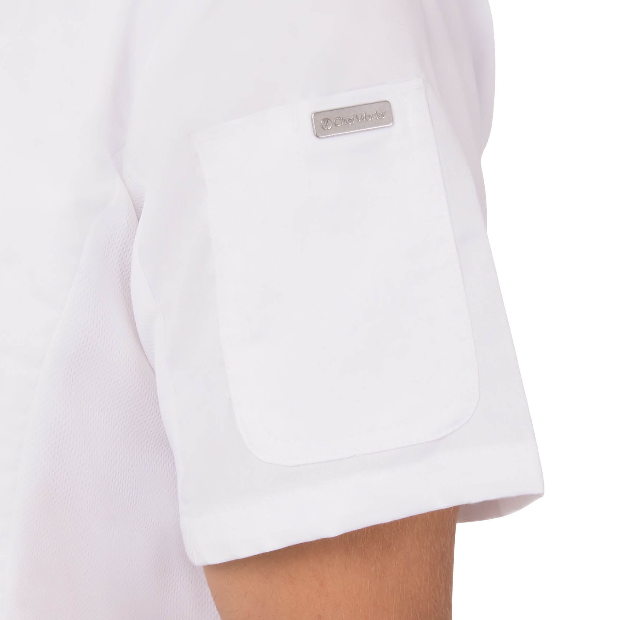 Chef Works (シェフワークス) ブリストル ホワイト 軽量 半袖 スナップボタン コックコート