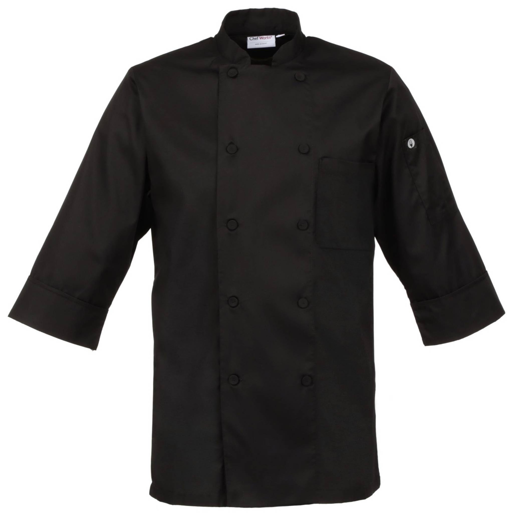 Chef Works (シェフワークス) モロッコ ブラック 軽量七分袖 コックコート