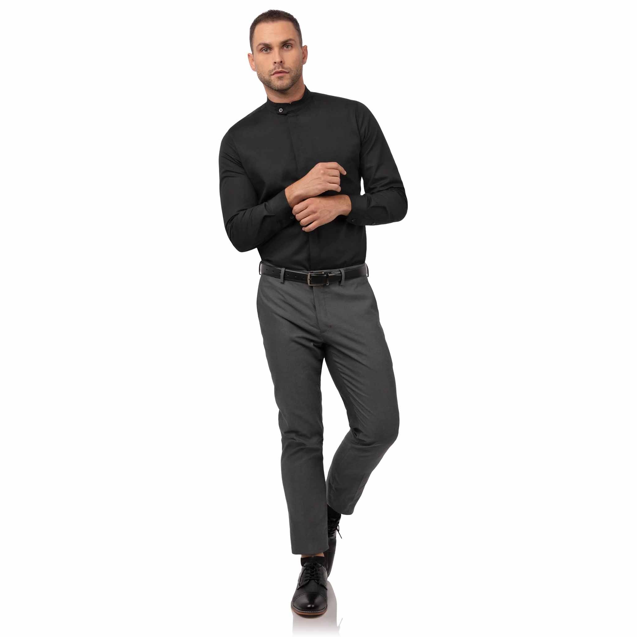 【新品未使用】LUVERO ブラック 長袖シャツ L メンズ フォーメル ブラック 長袖シャツ — Chef Works Japan