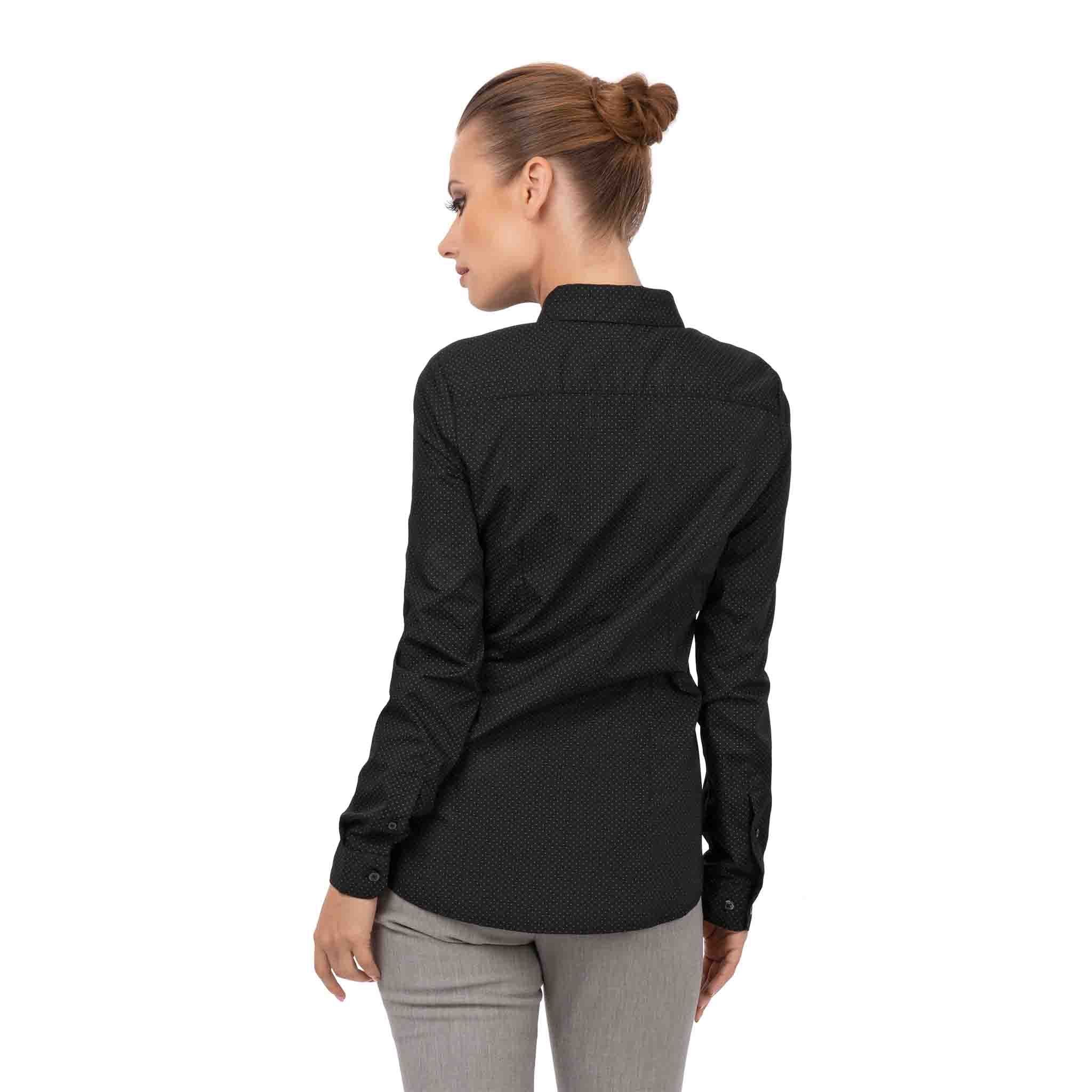 レディース デコ ブラック 長袖シャツ