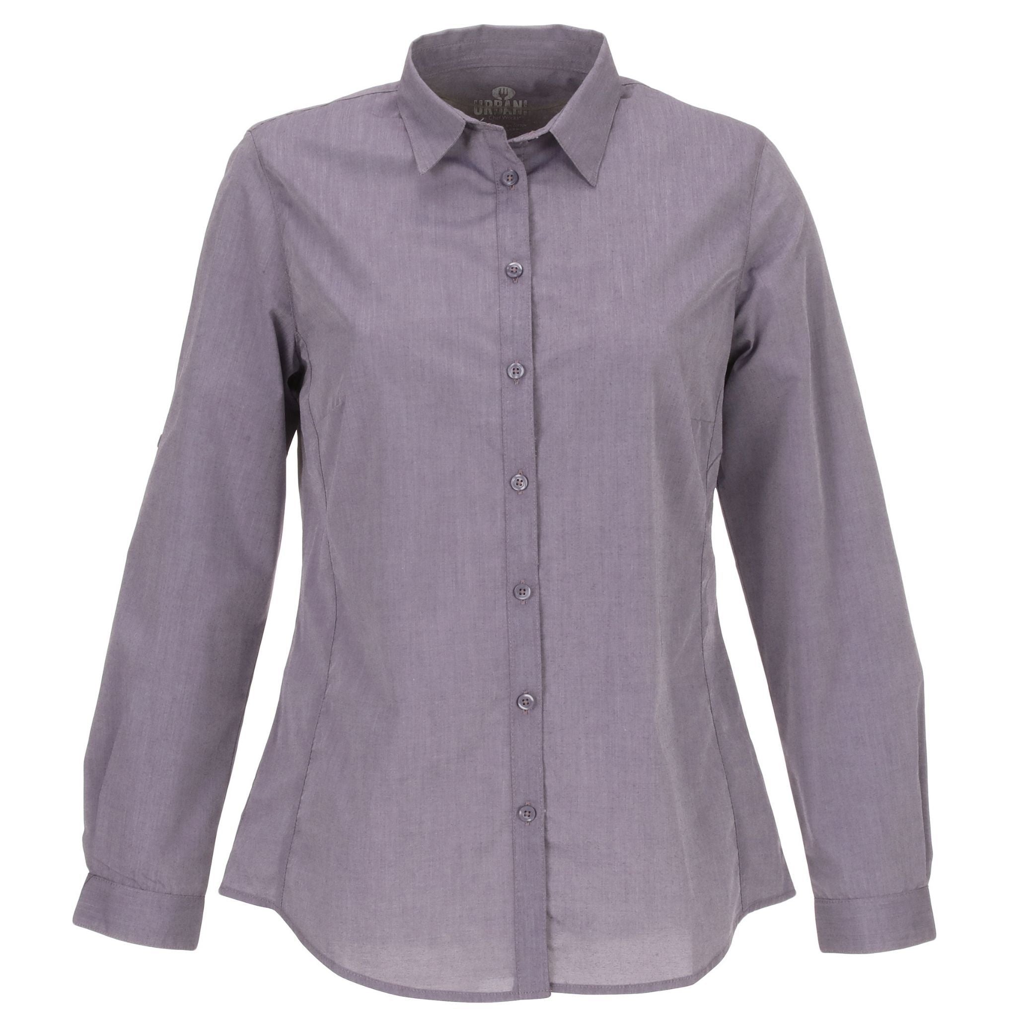 シェフワークス レディース モダン シャンブレイ ドレス シャツ — Chef