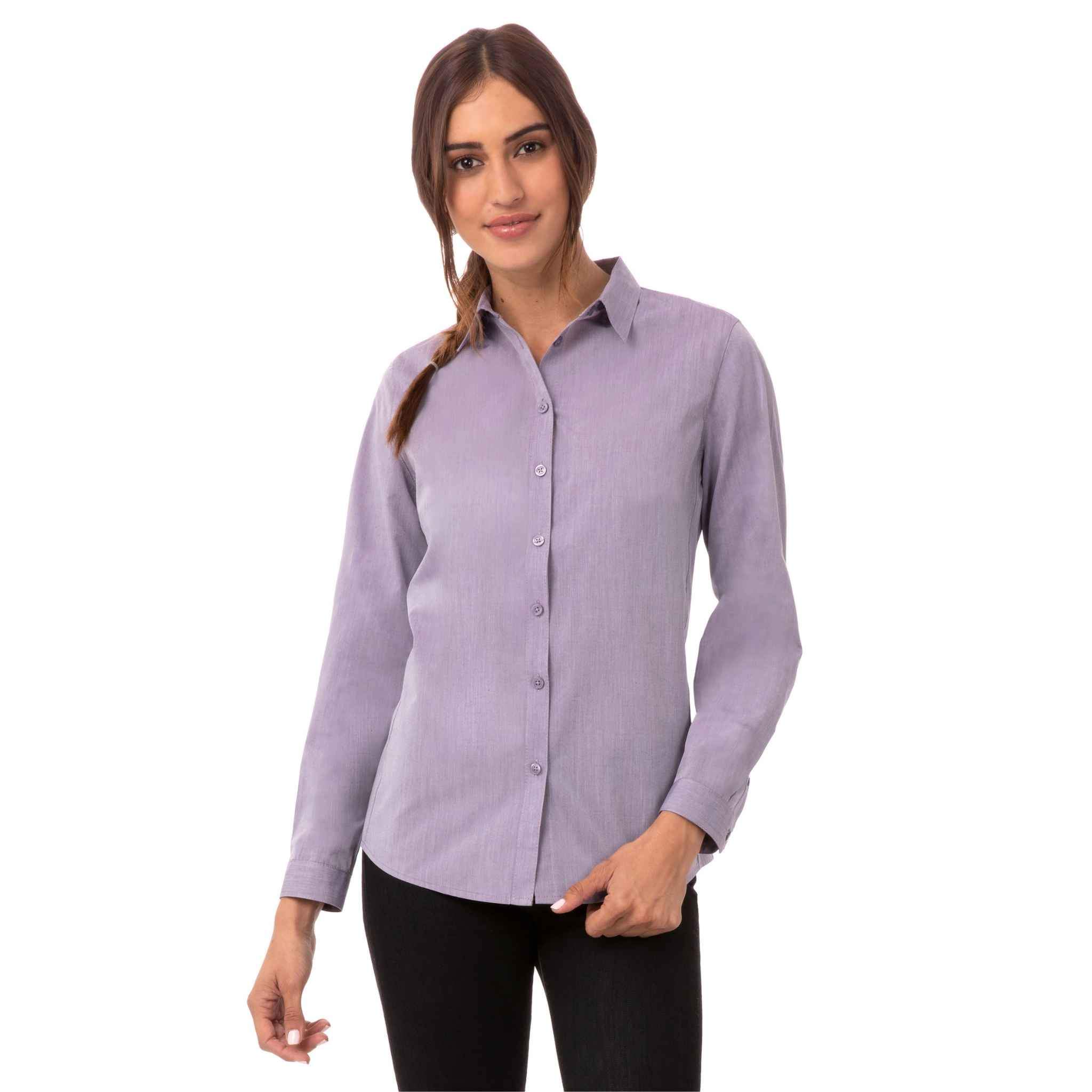 シェフワークス レディース モダン シャンブレイ ドレス シャツ — Chef