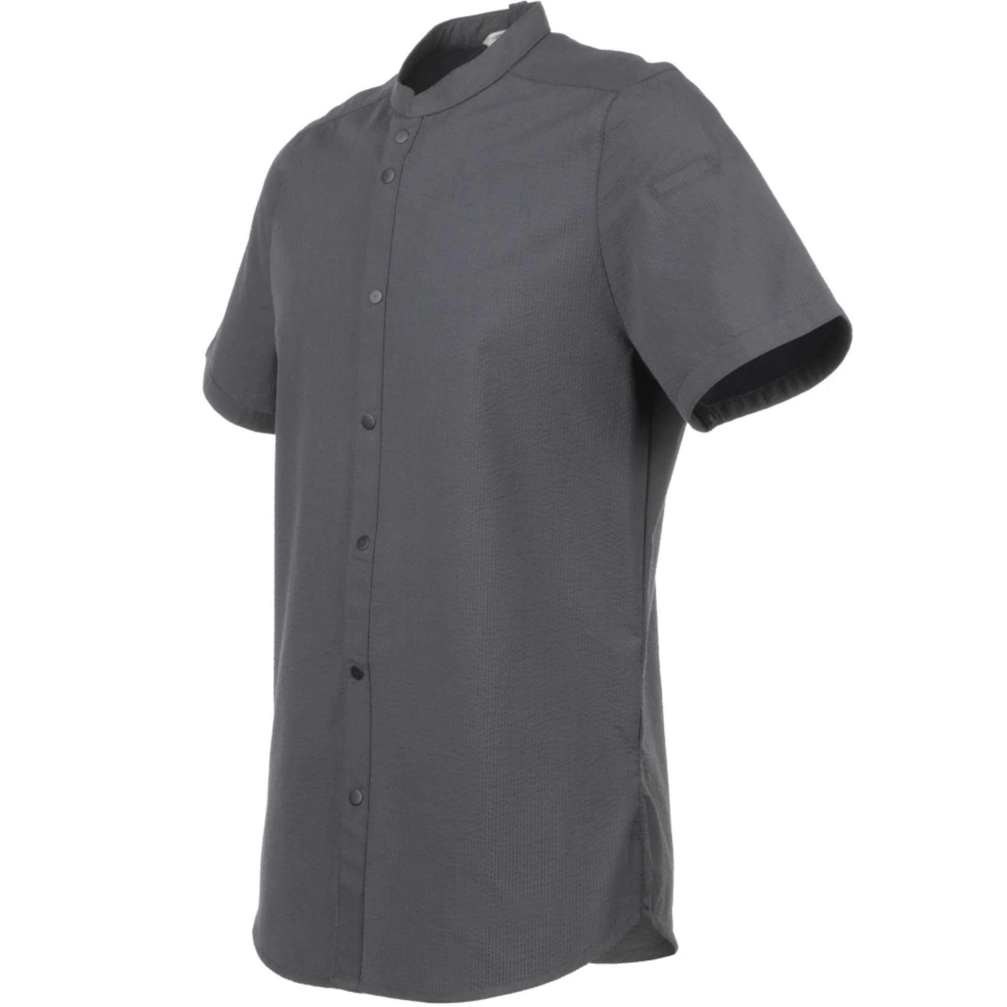 Chef Works (シェフワークス) メンズ シアサッカー チャコール 半袖シャツ
