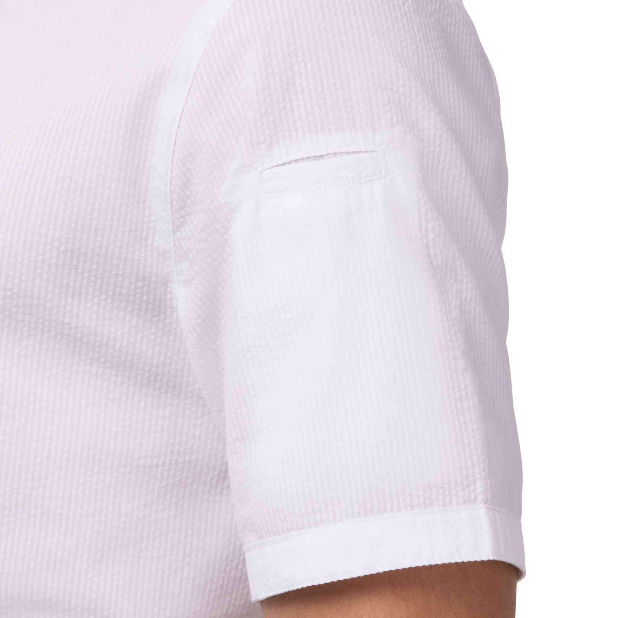 Chef Works (シェフワークス) メンズ シアサッカー ホワイト 半袖シャツ