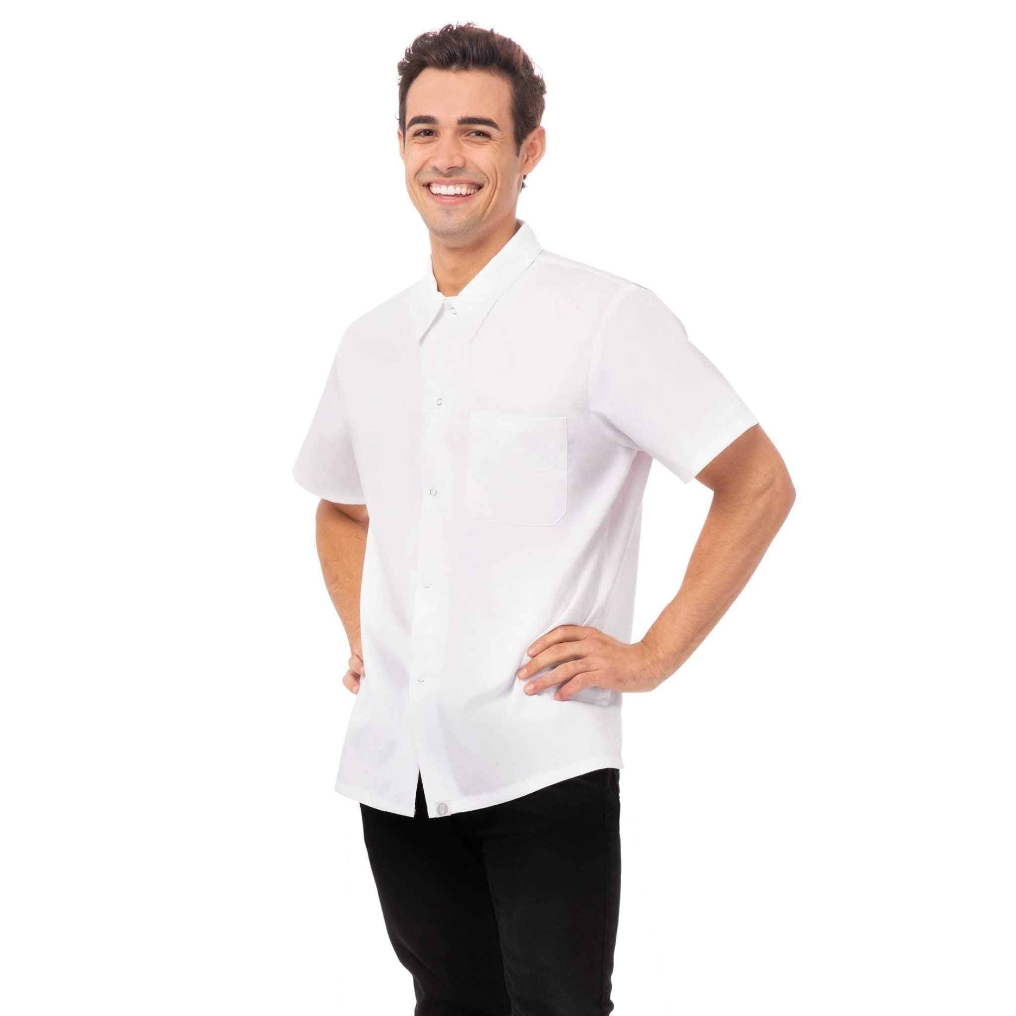 ホワイト ショートスリーブ シャツ 36 キッチン・厨房に最適！ユーティリティ・シャツ｜Chef Works