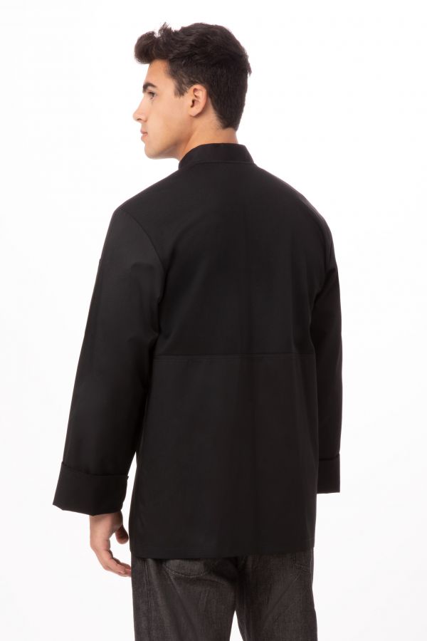 カルガリー ブラック 軽量長袖 コックコート