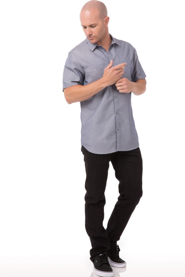 ジャクソン スレートグレー（濃いグレー）半袖 シャツ
