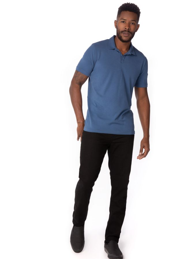 メンズ  デフィニティ ブルー 半袖 シャツ